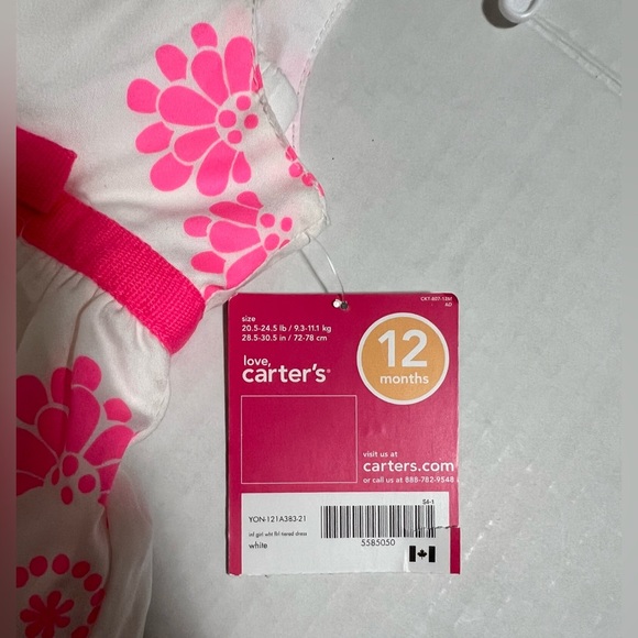 🆕CARTER’S - 12M - NWT - INFANT GIRLS 2+PC FLORAL DRESS AND CARDIGAN LOT - Picture 9 of 10